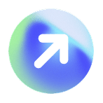 Shining Blue Up Right Arrow